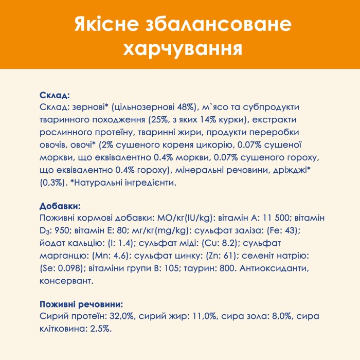 Сухий корм Purina Cat Chow Adult для котів, з куркою, 15 кг