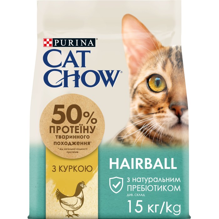 Cat Chow Hairball control контроль образования шариков шерсти 15 кг