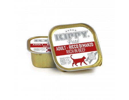 Корм влажный Kippy для кошек "Pate Adult Cats Beef", с говядиной, паштет, 90 г