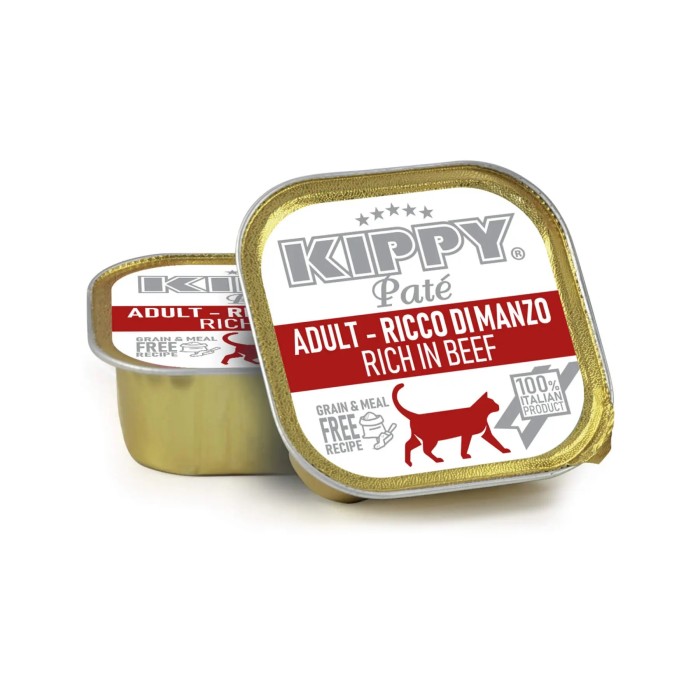 Корм влажный Kippy для кошек "Pate Adult Cats Beef", с говядиной, паштет, 90 г