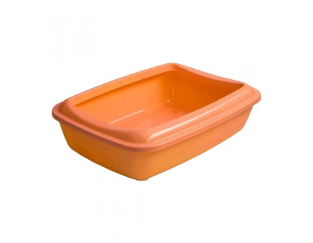 Туалет під наповнювач AnimAll для кішок, з лопаткою, помаранчевий, 50×37×13.5 см