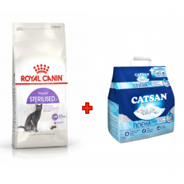 Акция Сухой корм для кошек Royal Canin STERILISED 4 кг + Наполнитель д..