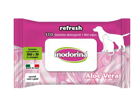 Серветки Inodorina Salv Refresh Aloe Vera з алоє, 110  шт
