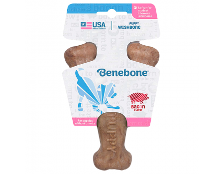 Іграшка міцна для жування Benebone Важіль, зі смаком бекону - MEDIUM, для цуценят вагою до 27 кг