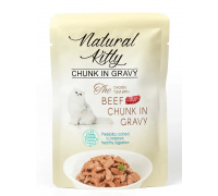 Корм влажный Natural Kitty Chunk in Gravy Chicken, Tuna with Beef, кус..