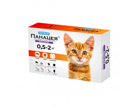 Superium Панацея, противопаразитарные таблетки для кошек 0,5-2 кг