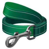 Повідець для собак WAUDOG Nylon Mono, світловідбивний, S, Ш 15 мм, Д 122 см зелений
