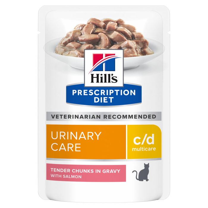 Влажный корм для кошек Hill’s PRESCRIPTION DIET c/d, уход за мочевыделительной системой, с лососем, пауч, 85 г