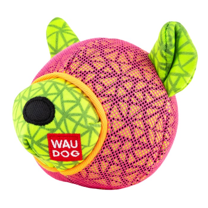 Іграшка для собак WAUDOG Ведмідь, 12x11 см, рожевий