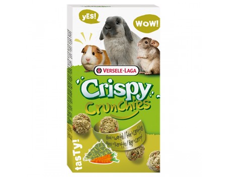 Versele-Laga Crispy Crunchies Кріспі Печиво, сіно та морква, ласощі для кроликів, гризунів, 75 г