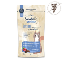 Хрустящие лакомства для кошек Sanabelle, форель/клюква, 55 г