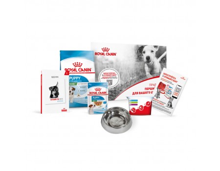 Первый набор для щенков ROYAL CANIN MINI PUPPY 0.8 кг + влажный корм 0.085 кг