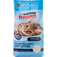 Наполнитель бентонитовый Super Benek для кошачьих туалетов. Компакт – 10 л.