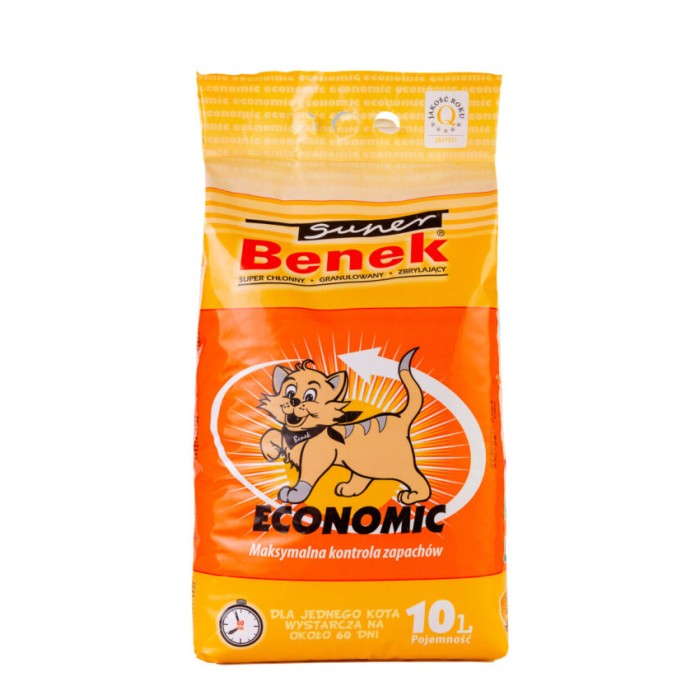 Наповнювач бентонітовий Super Benek для котячих туалетів. Економік - 10 л. 
