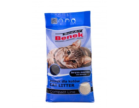 Super Benek Compact - наполнитель бентонитовый с ароматом морской свежести 5л