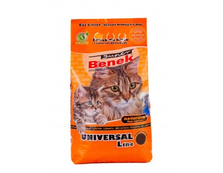 Наполнитель бентонитовый Super Benek для кошачьих туалетов. Универсальный Натуральный – 10 л.