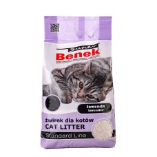 Наполнитель бентонитовый Super Benek для кошачьих туалетов. Стандарт с ароматом лаванды – 10 л.