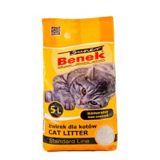 Наполнитель бентонитовый Super Benek для кошачьих туалетов. Стандарт Натуральный – 5 л.