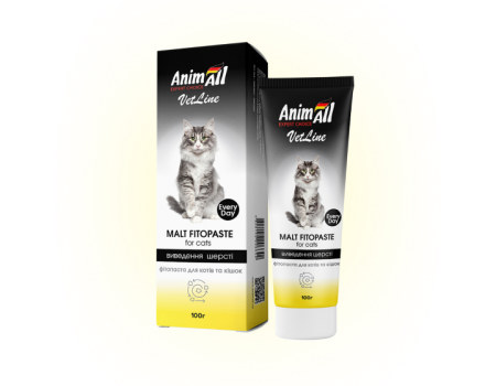 AnimAll VetLine фітопаста для виведення вовни котів, 100гр