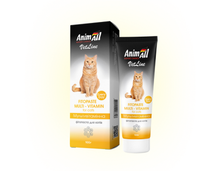 AnimAll VetLine фитопаста мультивитаминая для котов, 100гр