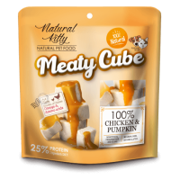 Натуральное лакомство для кошек и собак Cherie "Natural Kitty", кубики из курицы в тыквенном соусе, 60 г
