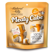 Натуральное лакомство для кошек и собак Cherie "Natural Kitty", кубики из курицы в тыквенном соусе, 60 г