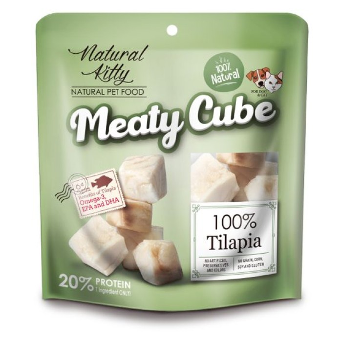 Натуральні ласощі для котів та собак Cherie "Natural Kitty", кубики з тілапії, 50 г