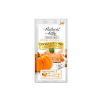 Крем-снек Cherie из курицы и тыквы "Natural Kitty" для кошек – 4 шт/уп.