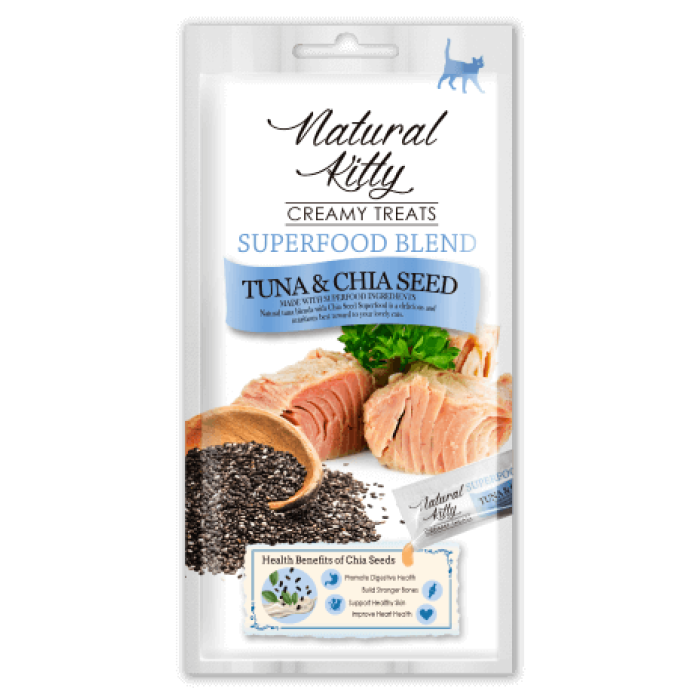 Набор крем-снеков Cherie на основе рыбы "Natural Kitty" для кошек - 50шт*12г*4 вкуса