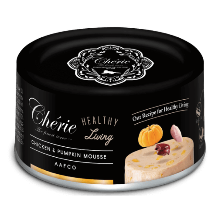 Консерва для кошек Cherie, мусс из курицы и тыквы, 80 гр