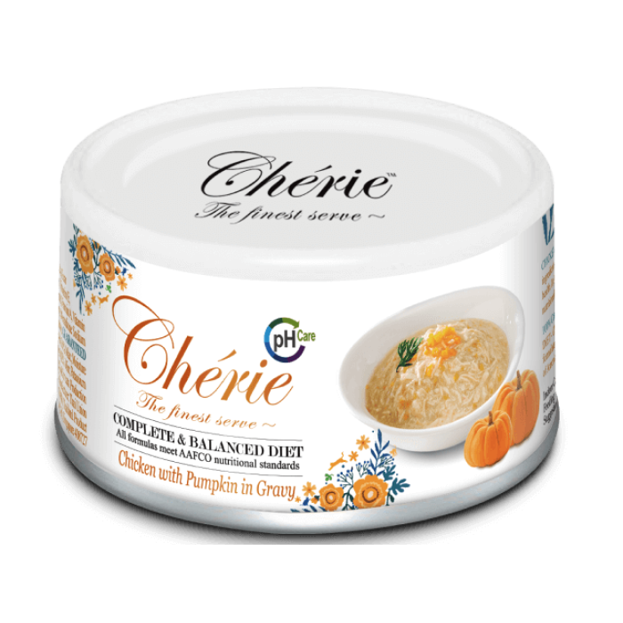 Консерва для кошек Cherie "Urinary", из курицы и тыквы в соусе, 80 гр