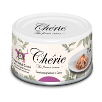 Консерва для кошек Cherie "Hairball Control", из тунца и лосося в соусе, 80 гр