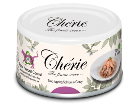 Консерва для котів Cherie "Hairball Control", з тунця та лосося в соусі, 80 гр