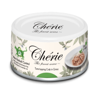 Консерва для кошек Cherie "Hairball Control", из тунца и краба в соусе, 80 гр