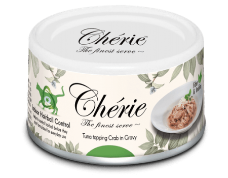 Консерва для котів Cherie "Hairball Control", з тунця та краба в соусі, 80 гр
