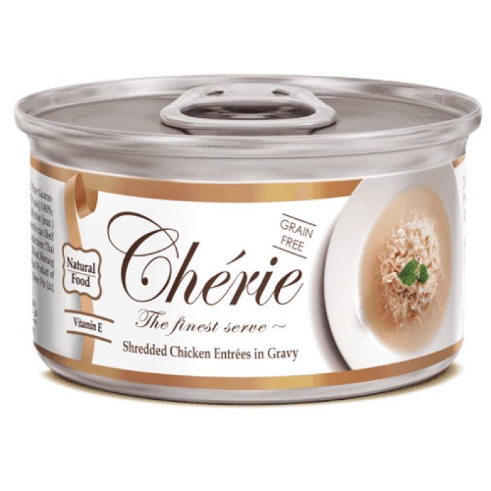 Консерва для котів Cherie, з мьясом курки в соусі, 80 гр