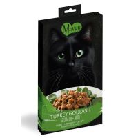 Mavsy - Creamy Treats Turkey+spinach, гуляш з індички на подушці зі шпинату та алое, 5x15 г