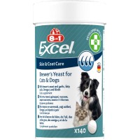 Витамины 8in1 Excel Brewers Yeast для собак и кошек, пивные дрожжи с чесноком, для кожи и шерсти 140 шт