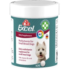 Вітаміни 8in1 Excel Multi Vitamin Small Breed для собак дрібних порід, мультивітамін, 70 шт