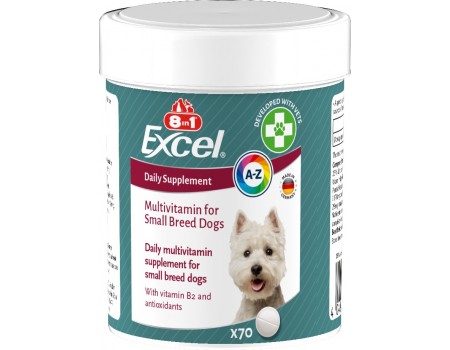 Витамины 8in1 Excel Multi Vitamin Small Breed для собак мелких пород, мультивитамин, 70 шт
