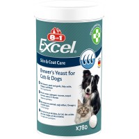 Витамины 8in1 Excel Brewers Yeast для собак и кошек, пивные дрожжи с чесноком, для кожи и шерсти 780 шт
