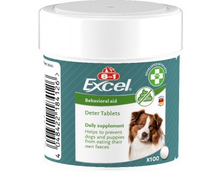Витамины 8in1 Excel Deter для щенков и взрослых собак, от копрофагии, 100 шт