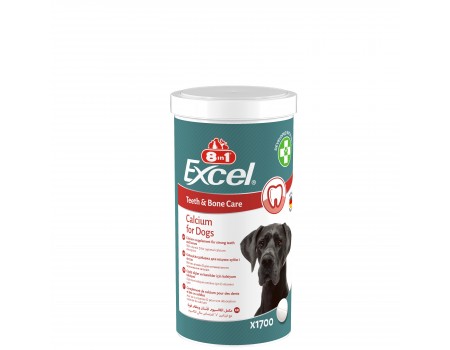 Витамины 8in1 Excel Calcium для щенков и взрослых собак, для зубов и костей, кальций, 1700 шт