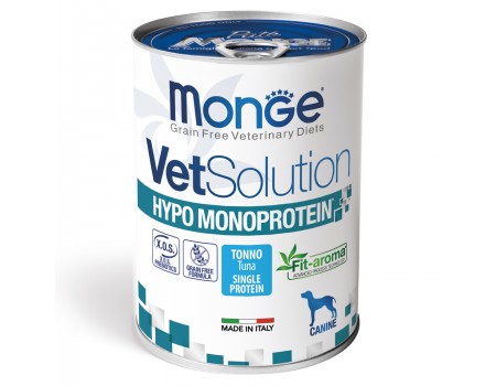 Консервы Monge VetSolution Wet Hypo canine, паштет, тунец, 400г