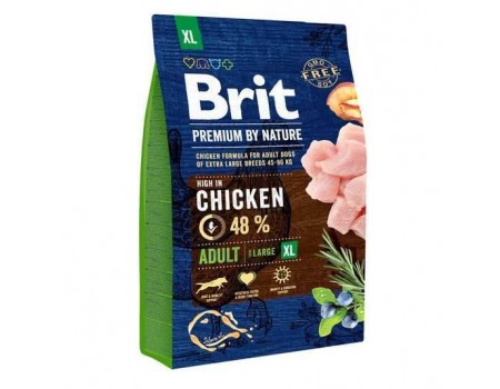 ***Корм сухий Brit Premium Dog Adult XL для дорослих собак гігантських порід вагою 45-90кг з куркою 
