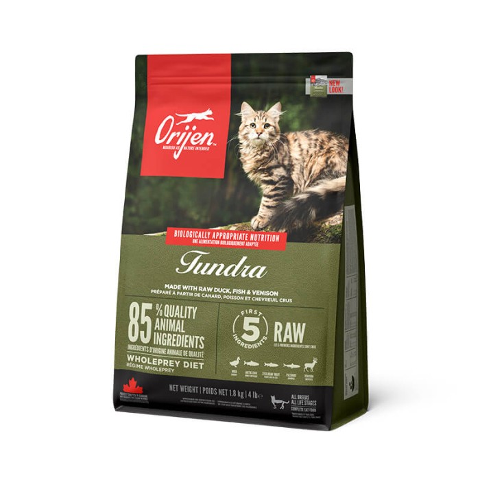 Orijen Tundra Cat Сухой корм для кошек с уткой и рыбой 1.8KG
