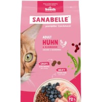 Сухий корм Sanabelle Adult, для дорослих котів, курка та чорниця, 8 кг