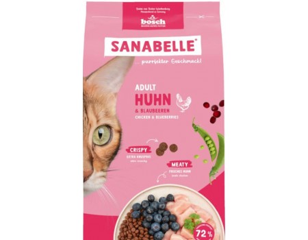 Корм для котів Sanabelle Adult (курка та чорниця) 8 кг