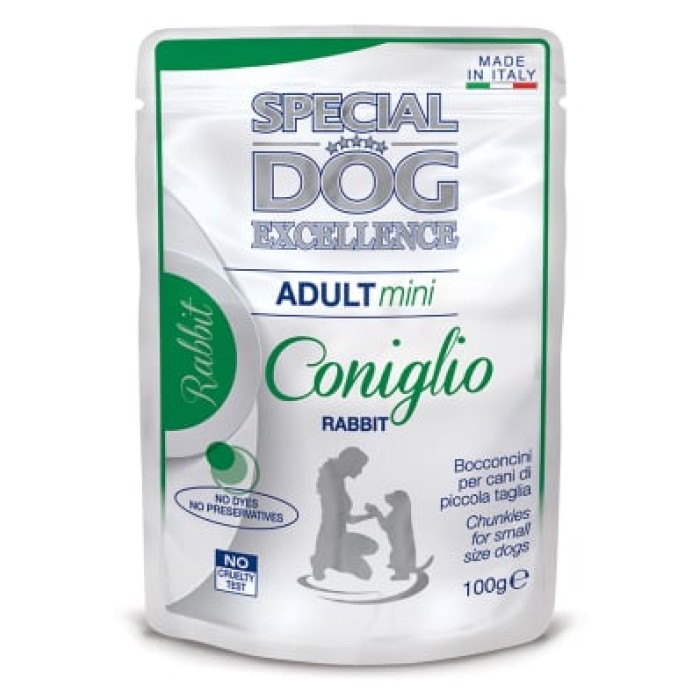 Влажный корм Monge SDE Dog Wet Mini Adult мясные кусочки, кролик, 100 г
