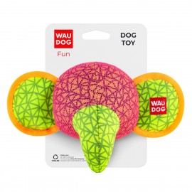 Іграшка для собак WAUDOG Fun, слон, 20х14 см, рожевий..
